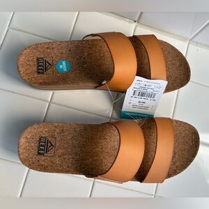 NWOB Reef Women’s Cushion Vista Hi  Slip-on Sandal Natural Brown Size 11 $70